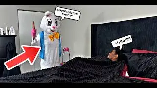 WAKING MY BOYFRIEND DRESSED LIKE THE EASTER BUNNY 🐰 PRANK! *Hilarious*