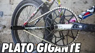 CREAMOS UNA BMX CON UN PLATO GIGANTE - Experimento