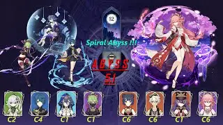 Spiral Abyss 5.1 | Kuki Shinobu Hyper Fridge & C6 Yae Miko Hypercarry | Genshin Impact