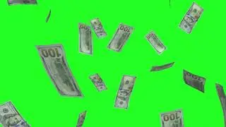 Cash falling | money falling green screen effects