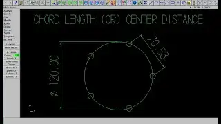 How to calculate PCD Chord Length (center distance). and how to calculate diameter in Tamil