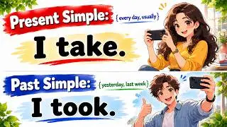 🚀 100 Common English Verbs | Present Simple & Past Simple | English for Beginners