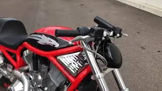 V-Rod Destroyer drag bike idle and walk around