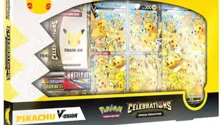 Pikachu V union celebrations collection box break - Pokémon cards