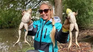 FROGGIN' In the Louisiana BAYOU Catch & Cook Frog Legs!
