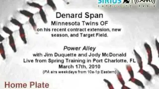 Denard Span, MIN OF, on new extension, season, Target Field - Sirius|XM