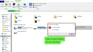 How to Fix USB Access is Denied | Location is not available Drive not accessible Acess denied Fix