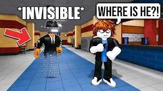 Becoming Invisible With ADMIN Powers In Roblox Fight In a School