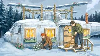 Turning an Abandoned Helicopter Into a Cozy Home on a Snowy Day | Ghibli Style ASMR