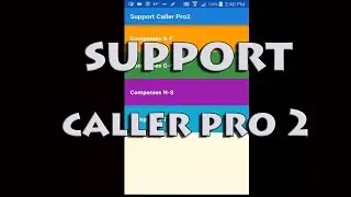 Support Caller Pro2 - Android App