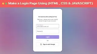🔥How To Create Login Form Using HTML CSS and JavaScript