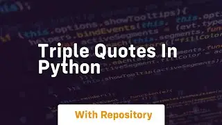 triple quotes in python