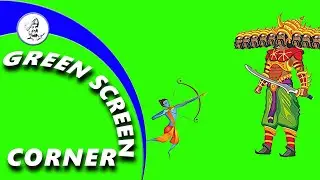 DUSSEHRA VIJAYDASMI RAM LILA RAVAN Green Screen Corner Video Template Background Chrome Key- Upinder