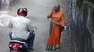 chain snatched from old women caught on cctv