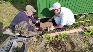 Как домкратом поднять террасу. Наши дачные хлопоты. How to jack up a terrace.Our dacha chores #дача