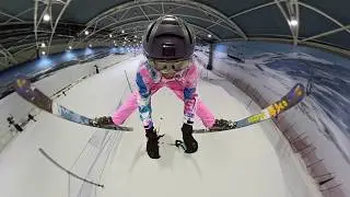 Primera vez con esquís de cama elástica y machacando el backflip. Camp Freexki 2024 día 2