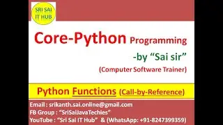 Python Functions with Call by Reference | Python Function Actual Arguments & Formal Parameters |