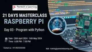 Day  03 - Program with Python | Raspberry pi course with Project | Pantech elearning