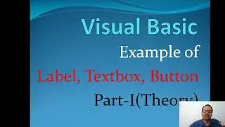 VB6 Example of Label Textbox Button Control Part I Theory