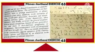 pitman shorthand exercise 63 Dictation write in shorthand