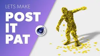 C4D Tutorial - How to Make a Cool Character from Post Its [Reduced Render Time]