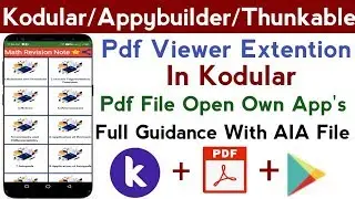 create dynamic pdf book app||pdf open in kodular||direct pdf file open in app||kodular pdf book