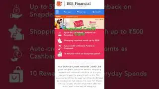 Snapdeal Bob Credit Card | 5% Unlimited Cashback 😱| New Credit card for Everyone 👌