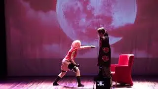 Sakura vs Itachi -  Luta e cai no genjutsu - Apresentação cosplay @ Hanamachi 2019