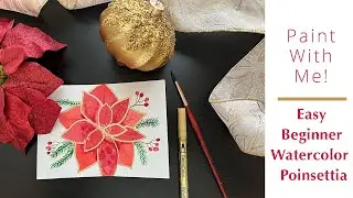 Beginning Watercolor Poinsettia