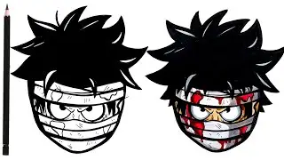 HOW TO DRAW LUFFY FROM ONE PIECE