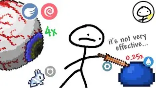 Giving enemies and weapons Pokémon typing in Terraria