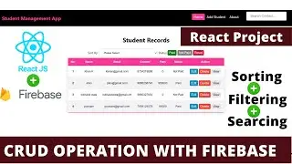 Create a Student Management Project ReactJs | Routing with CRUD Application with Firebase हिंदी में