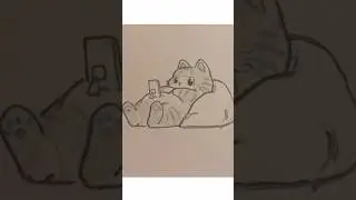 Cute Cat Drawing #shorts #drawing #cat