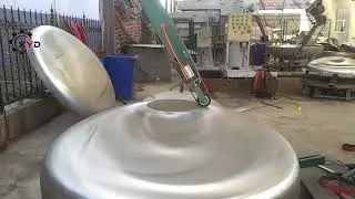 Steel tank shell inside polishing machine from XYD Industries