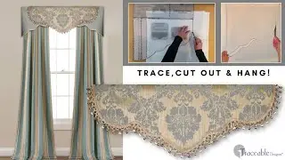 Traceable Designer - Make amazing cornice valances without sewing! Trace, Cut Out & Hang! #diy