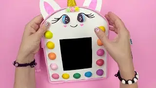 POP IT tablet for drawing with your own hands / How to make a Tablet Unicorn Life hacks for school
