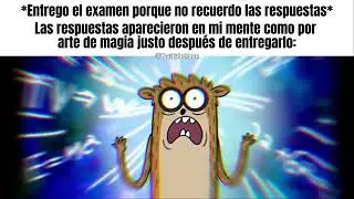 Las respuestas del examen llegando a mi mente luego de entregarlo