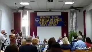 A poem Fog by Hamza Hassan Sheikh during Literature Festival in Romania