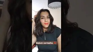 Maquiagem batom vermelho