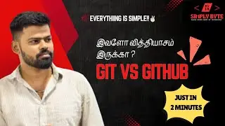 Git vs Github explained in tamil for beginners | Simply Byte | #3