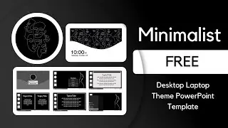 Desktop Minimalist | Laptop Theme PowerPoint Template [ FREE ] | Claire
