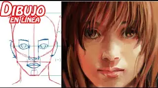 dibuja el rostro de la mujer (adolescente) explicado