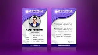 How to Make professional Employee ID Badge Design | Adobe Photoshop Tutorial