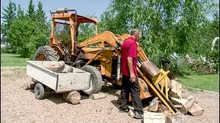 Front End Loader Converted To Log Splitter