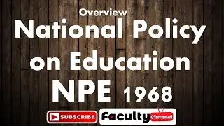 National Policy of Education 1968 | NPE 1968 | Nnational Education Policy 1968 in English