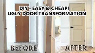 DIY AN ANY UGLY DOOR / Cheap & Easy Door Transformation