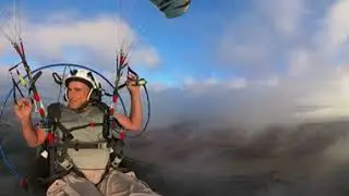 insta 360 X3 raw video of paramotor flight
