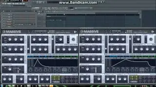 How to create a Lets be friends or skrillex downpitch using massive