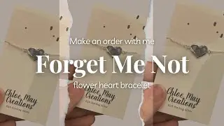 Make Forget Me Not Heart Bracelet