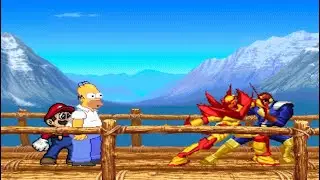 Chrigar Mugen: Homer Simpson & Super Mario vs Dragon Claw & Captain Falcon